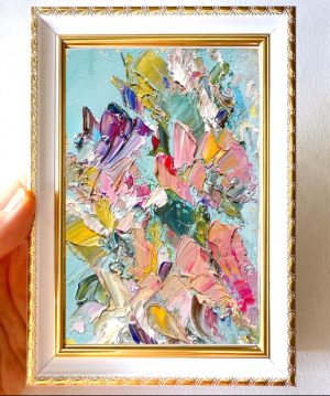 PASTEL FLORAL ORIGINAL OIL PAINTING